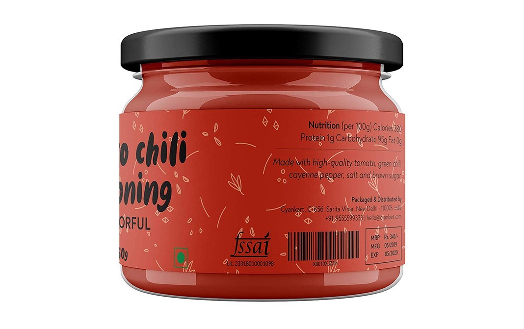 Flavorful Tomato Chili Seasoning    Glass Jar  150 grams